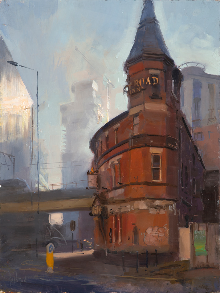 New works delivered to <a href="/ContemporarySix/">Alex Reuben</a>  gallery #Manchester 

Sheltering in a Café, Oxford Road -
Tram Echoing over Castlefield - 
The Salisbury Ale House -
Sun through Freezing Fog, City Road Inn -

<a href="/ILoveMCR/">I Love Manchester</a>  <a href="/visit_mcr/">Visit Manchester</a>