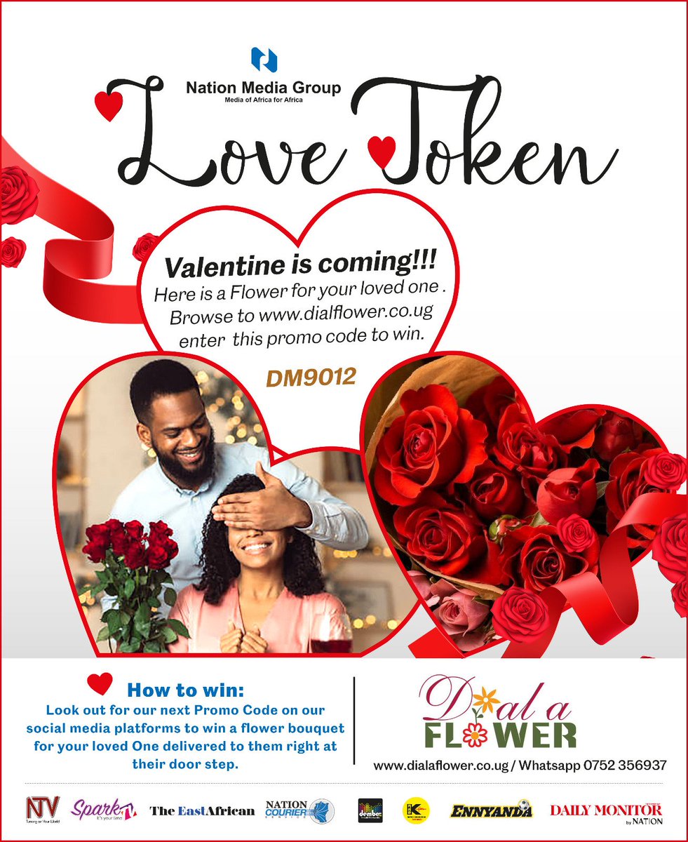 DailyMonitor's tweet image. PROMO:
Be the first to win, browse
dialaflower.co.ug/valentines-day…
Enter promo code and win.
T&amp;amp;Cs apply.

You can follow us on Twitter(@dialaflower), Facebook(@dialafloweruganda),
 Instagram(@dialaflo)