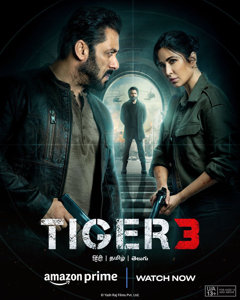 #Tiger3 spends FIFTH CONSECUTIVE WEEK on the Amazon Prime Video Top 10 Films Chart in ELEVEN countries.

Directed by #ManeeshSharma and starring #SalmanKhan, #KatrinaKaif and #EmraanHashmi, the spy-thriller threequel is trending at #1 in Oman, Qatar and Tanzania.

#Tiger3OnPrime
