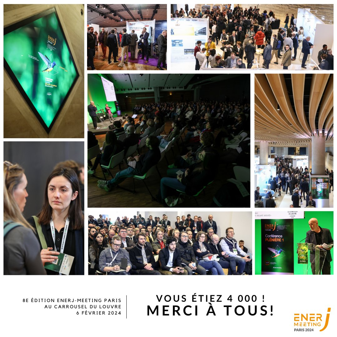 #EnerJmeeting #Paris2024 c'était exceptionnel🤩
🍀Avec 4000 participants, nous nous réjouissons de ce vif intérêt pour la #sobriété, l'efficacité et la #décarbonation !
MERCI à vous d'être toujours + nombreux🌟
🚨 RDV :
📆 LYON 17 /09/24
📆PARIS 11/02/25
👉enerj-meeting.com