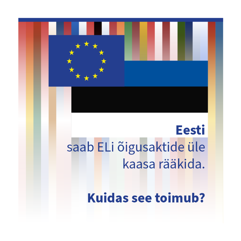 EUCouncil's tweet photo. Head iseseisvuspäeva, Eesti!
Eesti saab koos teiste ELi riikidega nõukogus ELi õigusakte arutada, nende üle läbi rääkida ja neid vastu võtta.
Kuidas see toimub? Vaata meie veebisaidilt ↓
#EV105