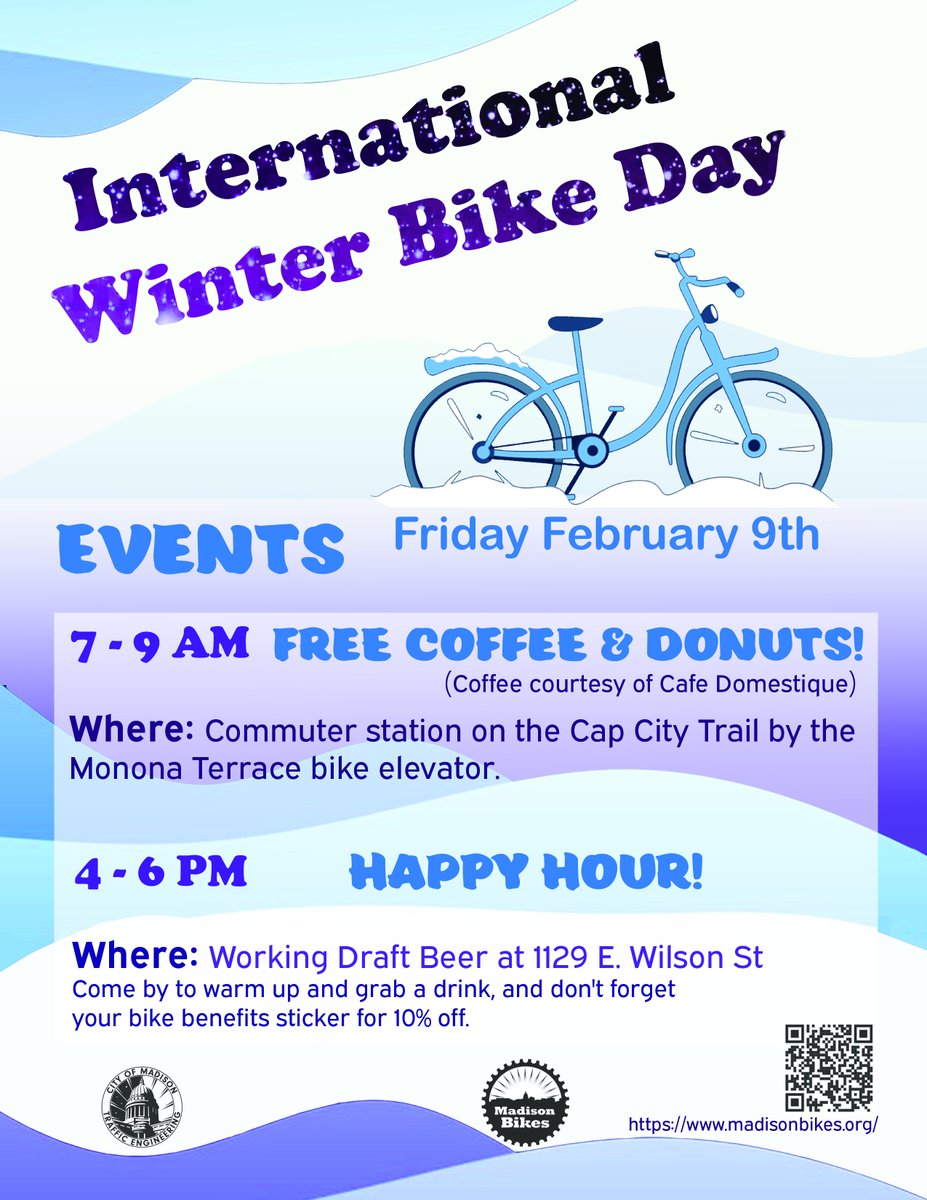 This awesome #WinterBiking event happens tomorrow!

Do you plan on stopping by?

#GetOutAndRide #Bikemadison