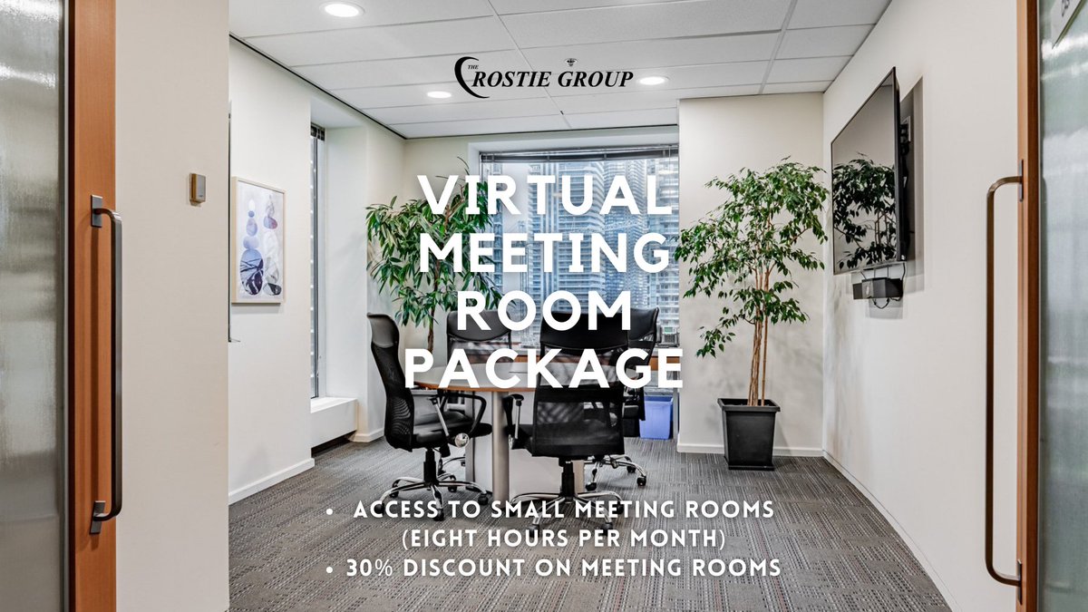 RostieGroup's tweet photo. Virtual Office Spotlight: Virtual Meeting Room Package

Tired of meeting clients in your home or at your local coffee shop?

Virtual Office Plans start from $50/month!

Contact us today!

#winterworkspaces #atthewaterfront #baystreet https://t.co/Iw4XkimYCQ