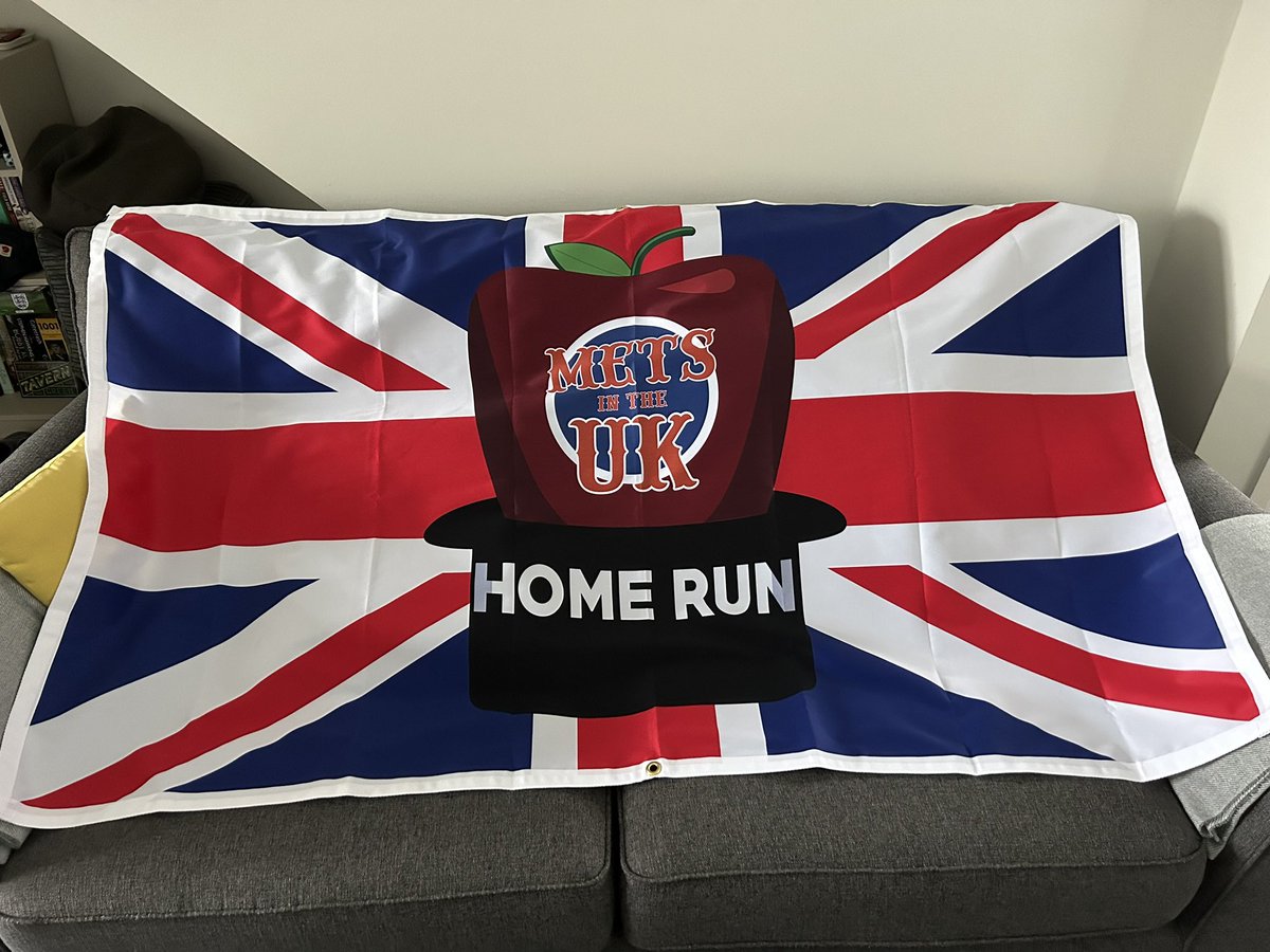 Coming to a ballpark near you soon! 👀 Fab work @FootballFlags 🙌🏼 (and another big shout out to @athletelogos for the graphic) #LGM #MITUK 🇬🇧 ⚾️ ^Jo