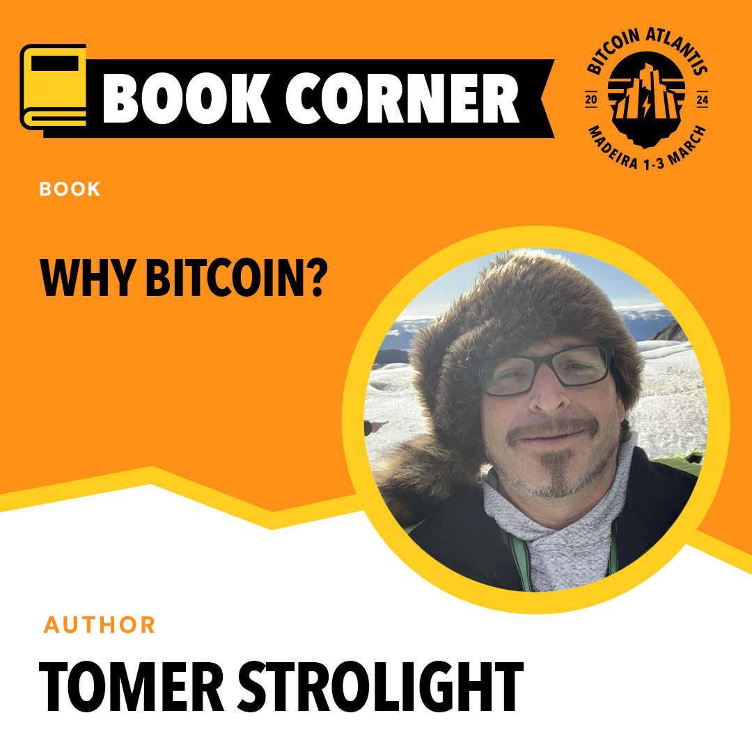 Book Corner Alert! 📚

@TomerStrolight, in 2021 he became the Co-Host of the 'For the Love of Bitcoin' podcast and currently holds the role of Editor In Chief at Swan Bitcoin. 🎙️💼 #BitcoinAtlantis #BookCorner