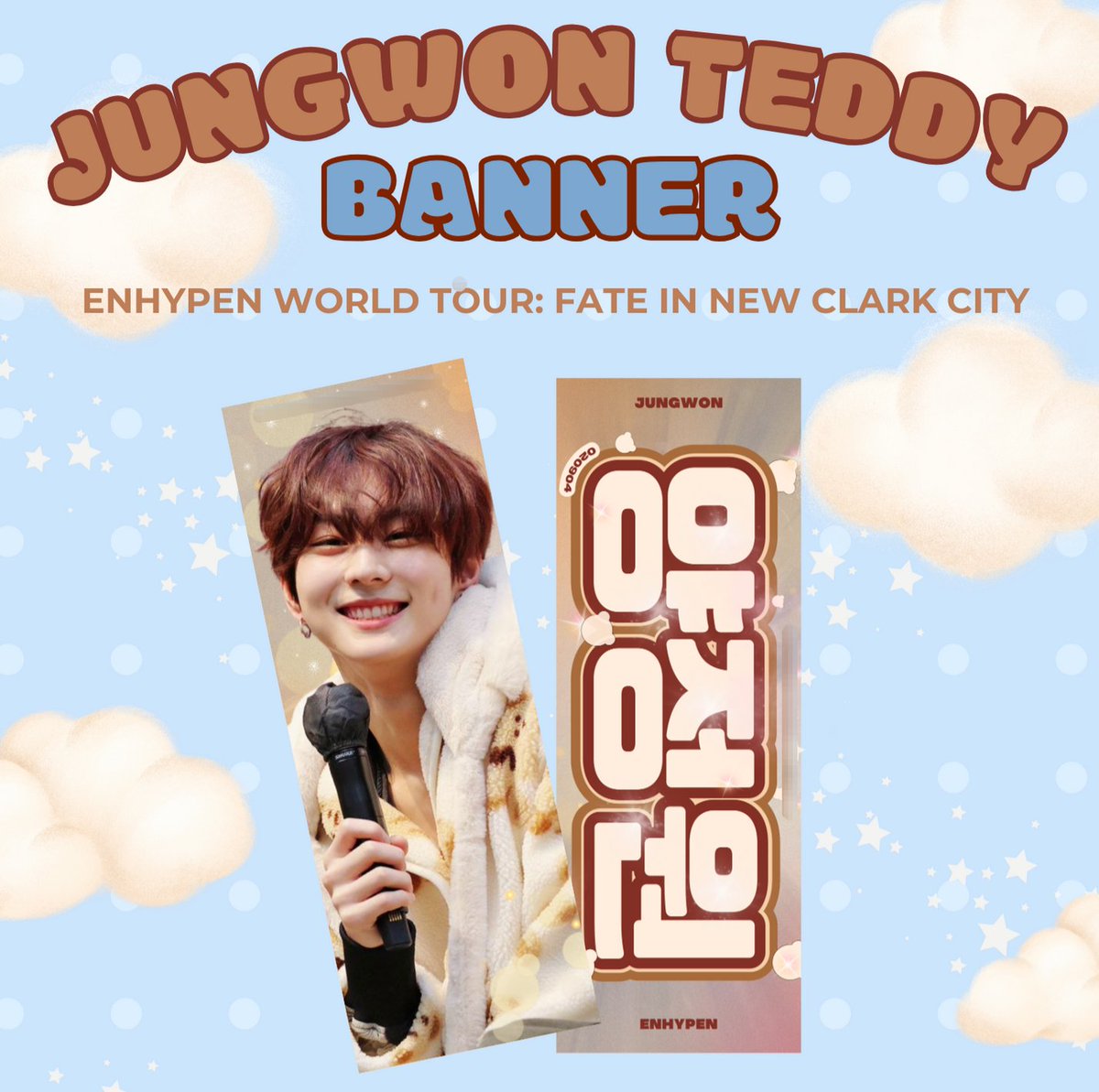 ohmyyjeonghan's tweet photo. * ੈ✩‧₊ JUNGWON’S BIRTHDAY GIVEAWAY 

1 winner of Jungwon Teddy Cloth banner version

mechanics: 
🐻 mbf, rt &amp; like
🐻 drop the birthday tags for him
🐻 winner will shoulder sf

OUR JUNGWON TURNS TWENTY WON
#JUNGWONisFOREVERYANG
#사랑의_꽃말은_스물한살_양정원 https://t.co/VRhfhv9jut