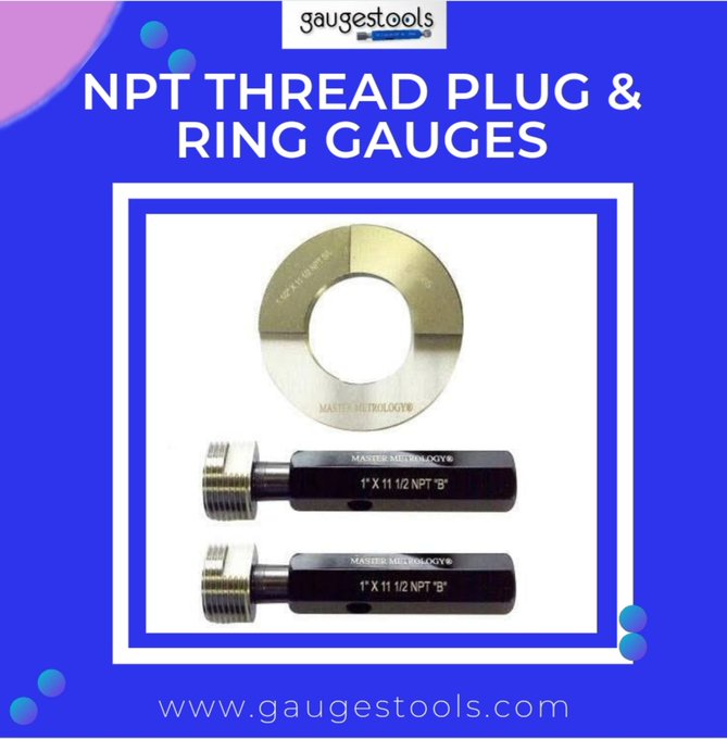 gaugestools's tweet photo. NPT thread gauges is National Pipe Taper thread gauges used on threaded pipes and fittings, they are tapered for sealing. Each NPT gage 100% calibrated with quality assurance Click on the link to buy the product : https://t.co/wOWN6P9ZYp.
.
#gauges #perfection #precise #Business https://t.co/j24wbBaj6t