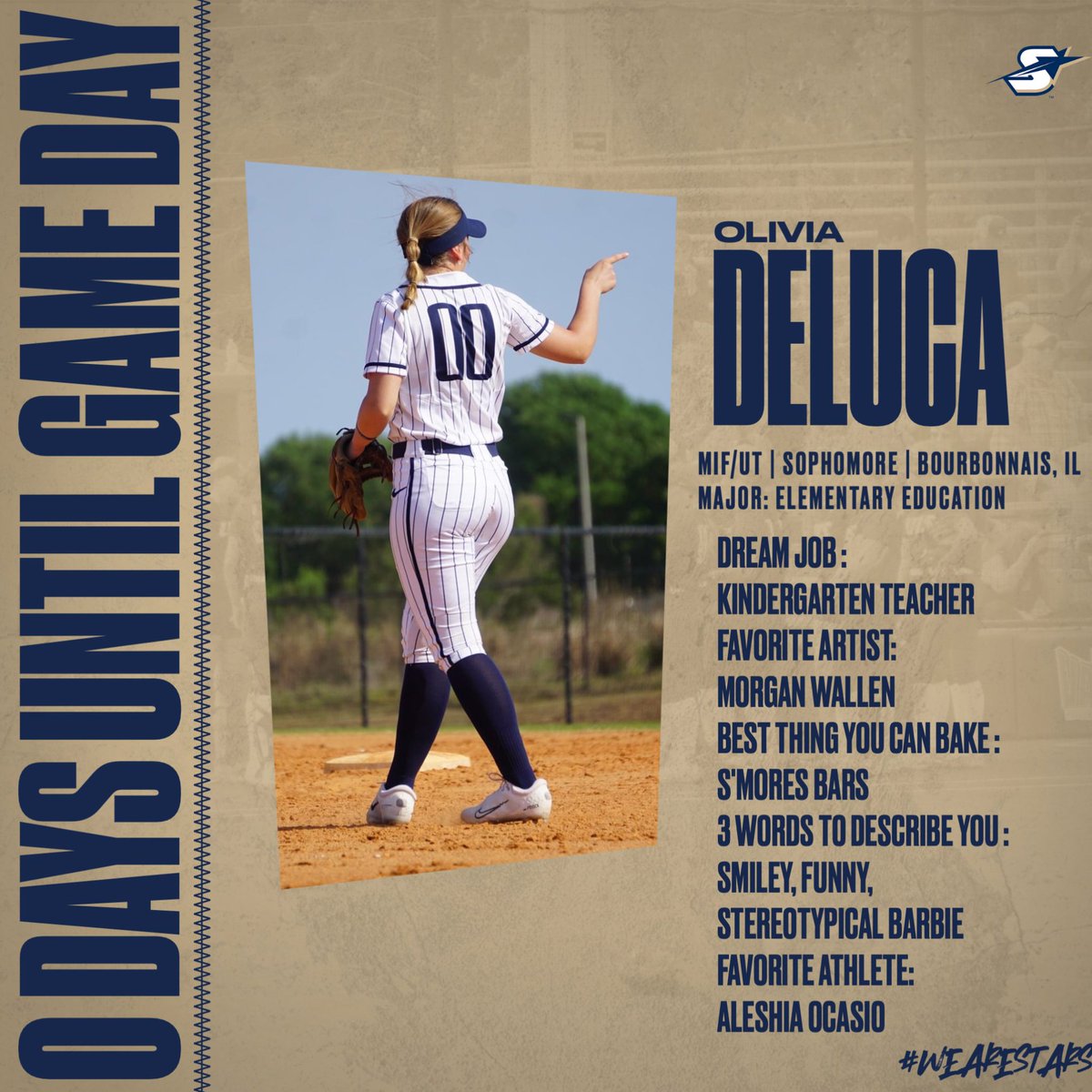 GAME DAY has arrived and the countdown is at 0️⃣0️⃣! Welcoming back our Morgan Wallen loving, sophomore, Olivia Deluca.