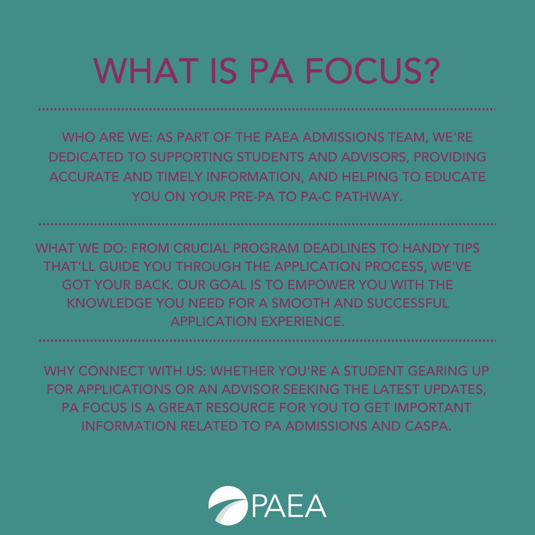 pa_focus's tweet photo. 👋 Hi! Welcome to our PA Focus community! Thanks for joining us! We're thrilled you are here. Prepare for a feed filled with inspiring content, exciting updates, and engaging conversations. https://t.co/fmKaZBer3O
 #PAFocus #PrePA #CASPA https://t.co/vg0cJgMAeG