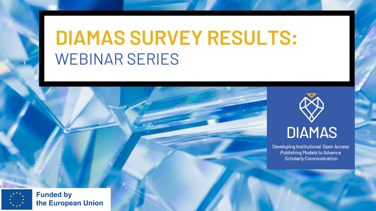 Interested in finding out more on Diamond #OpenAccess? 

Our partners are hosting interesting international and national Diamond #OpenAccess events to share insights on the recent DIAMAS landscape findings and more. 

For a line-up see here: ow.ly/uRCP50QzbEQ