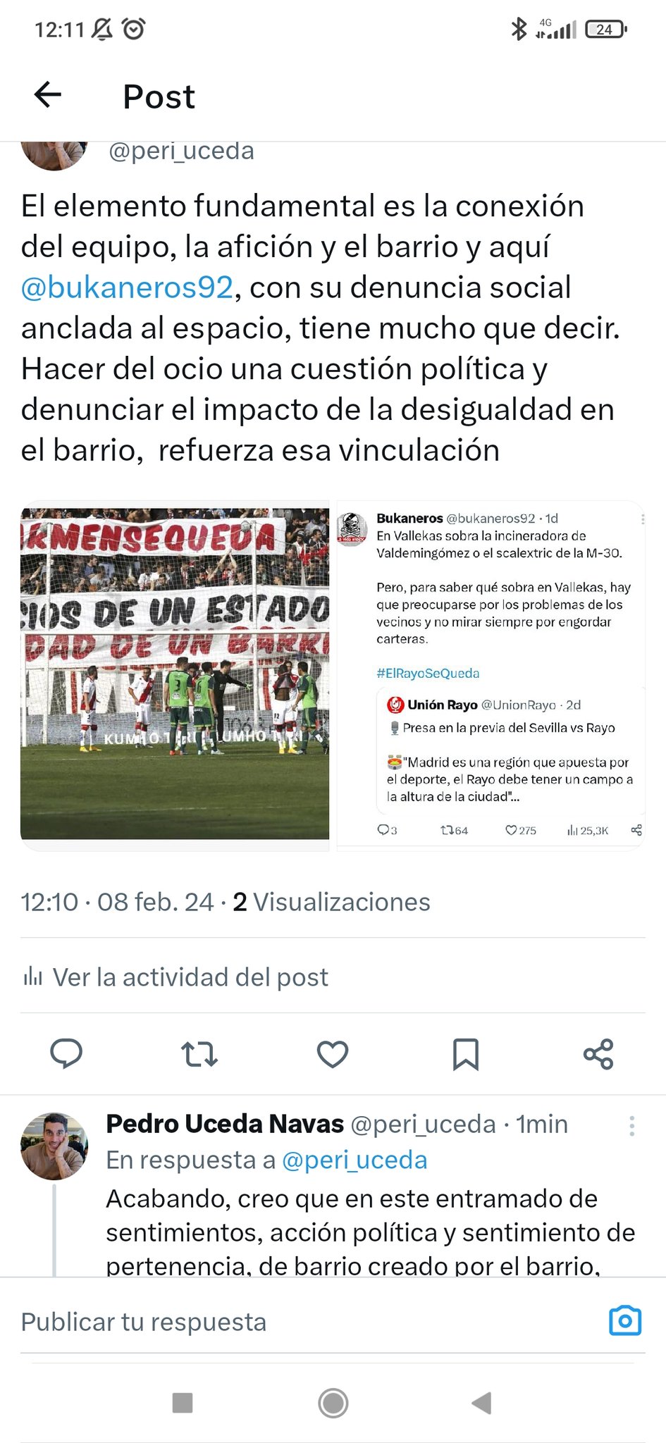 El Rayo Vallecano podría ser Rayo de Vicálvaro: Ayuso 'ofrece