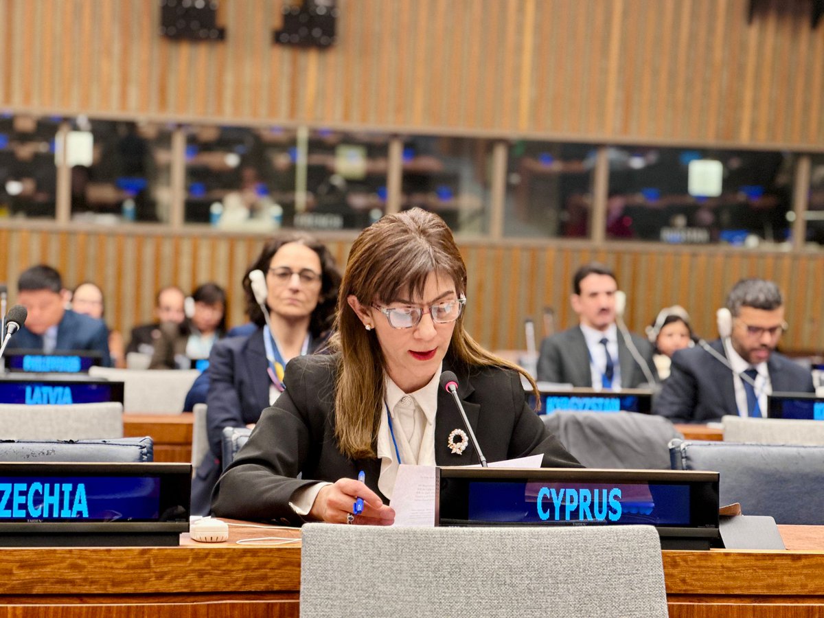 Dep. Minister @MarilenaEvan @WelfareGovCY delivered 🇨🇾 National Statement at #CSocD62.

#Cyprus broad social protection policies, including the Guaranteed Minimum Income, were presented as examples and good practices promoting #SocialJustice ⚖️

🔗 bit.ly/3Ux1vJ5