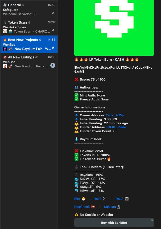 🔥 Join our TG Topics 🔥

Join: t.me/wenservicessol

✅ New Solana DEX Listings
✅ Quicker than most of the Listings bots
✅ Initial Rug Check
✅ Token Scan Utility
✅ Direct Links to Socials
✅ All Infos in one place

#solana #sol #moonshots #gem #crypto #cryptogems #100x