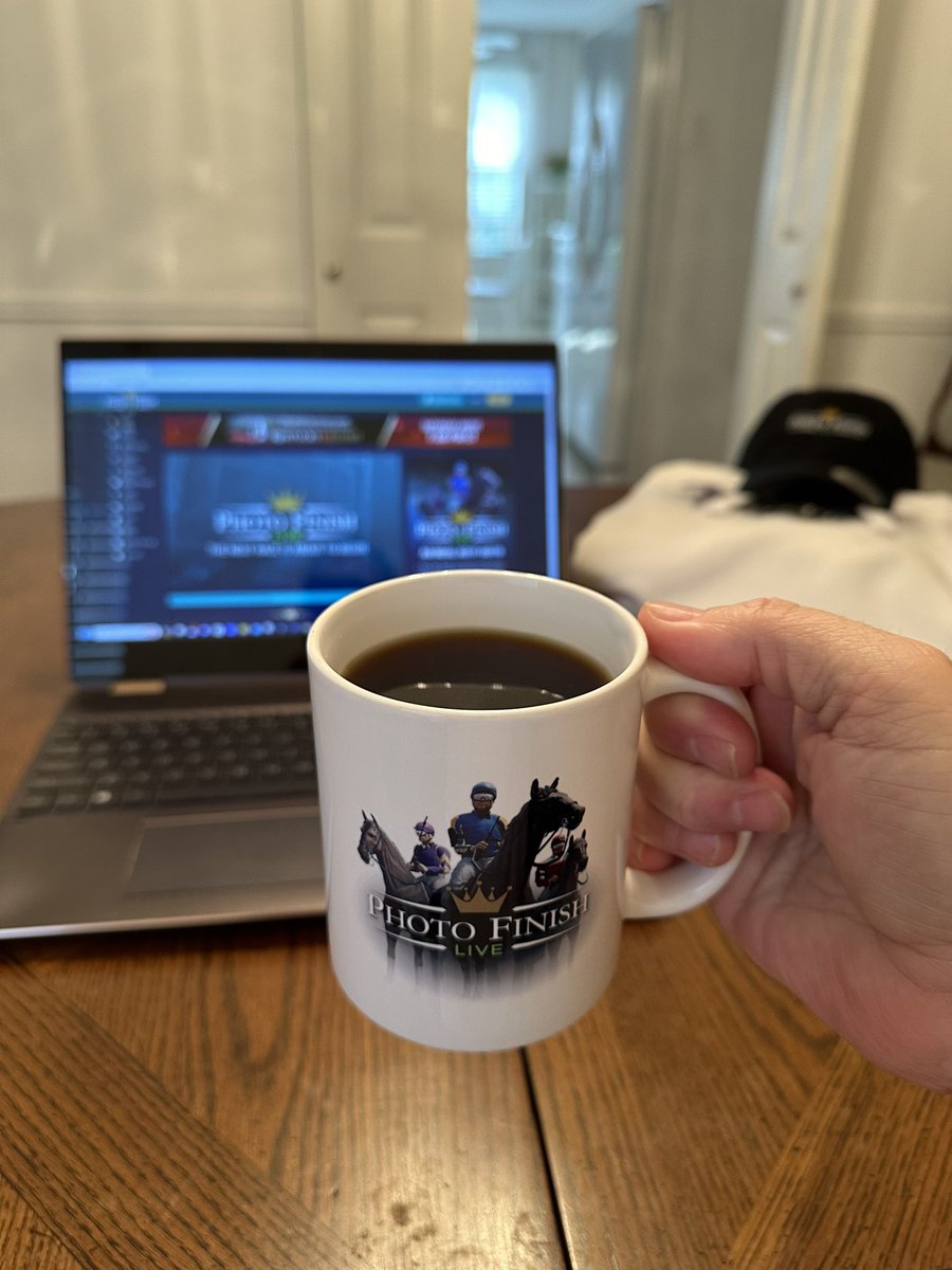 Cup of coffee and Photo Finish. Nothing better to start your day with ! 

Join PhotoFinish.Live today ! Grab a 🏇 &amp; 👑 and get racing ! Let’s go !  

<a href="/photofinishgame/">Photo Finish™ LIVE 🌹 🐎 Virtual Horse Racing</a> <a href="/ThirdTimeSwag/">Third Time Swag Store</a> 
#nft #HorseRacing #Gaming