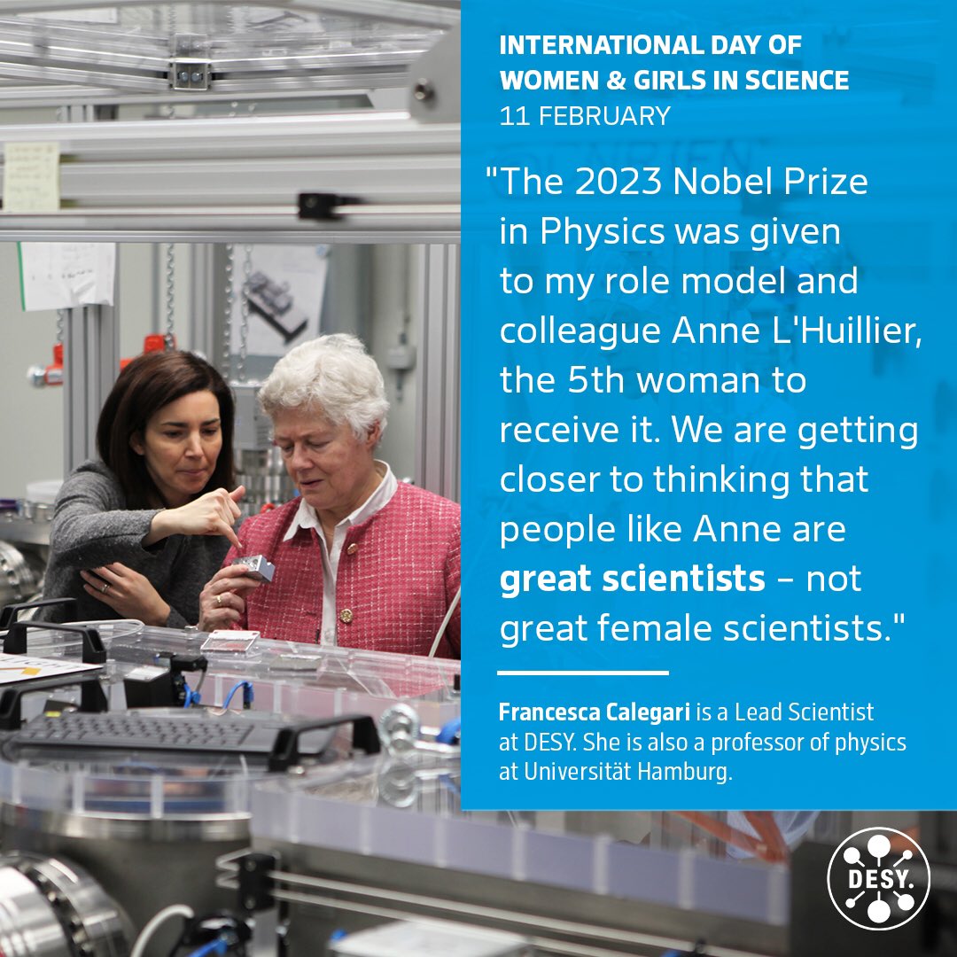 desy's tweet photo. Erfolgreich, engagiert und neugierig auf das bisher Unbekannte: DESY-Forscherinnen sind inspirierende Vorbilder – auch bei der Karrierewahl! Zum Tag der #WomenInScience (11.02.) stellen wir euch wieder einige von ihnen vor – von der Doktorandin bis zur Direktorin. https://t.co/TWsCiYcLHk