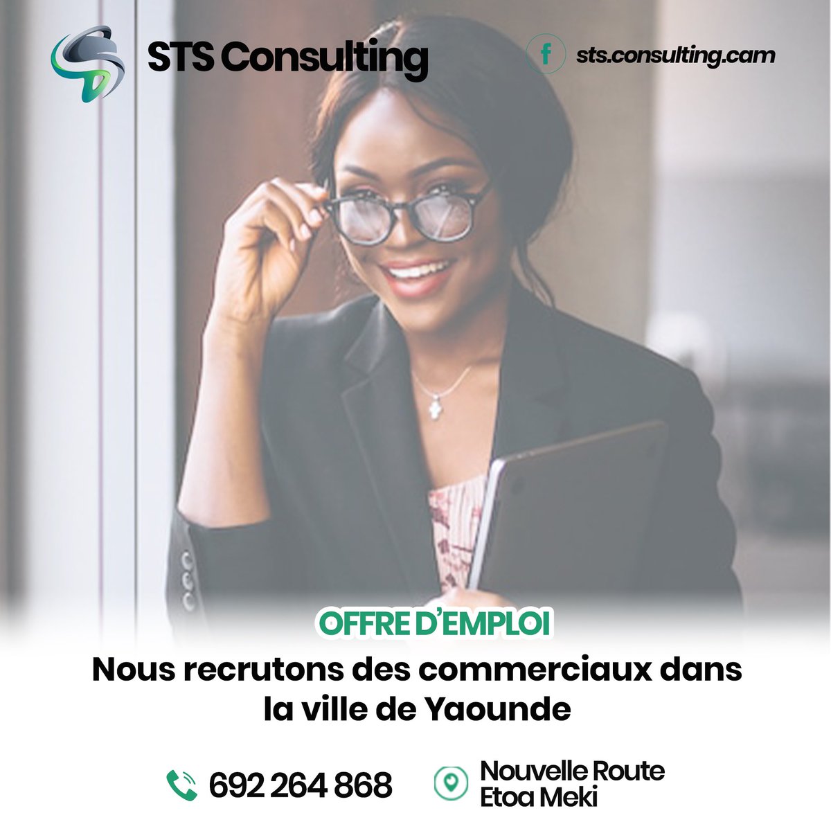 🚨Offre d’Emploi🚨

Nous recrutons des commerciaux dans la ville de Yaoundé , bien vouloir faire parvenir vos dossiers au numéro 692 264 868

#offredemploi #JobAlert #STS