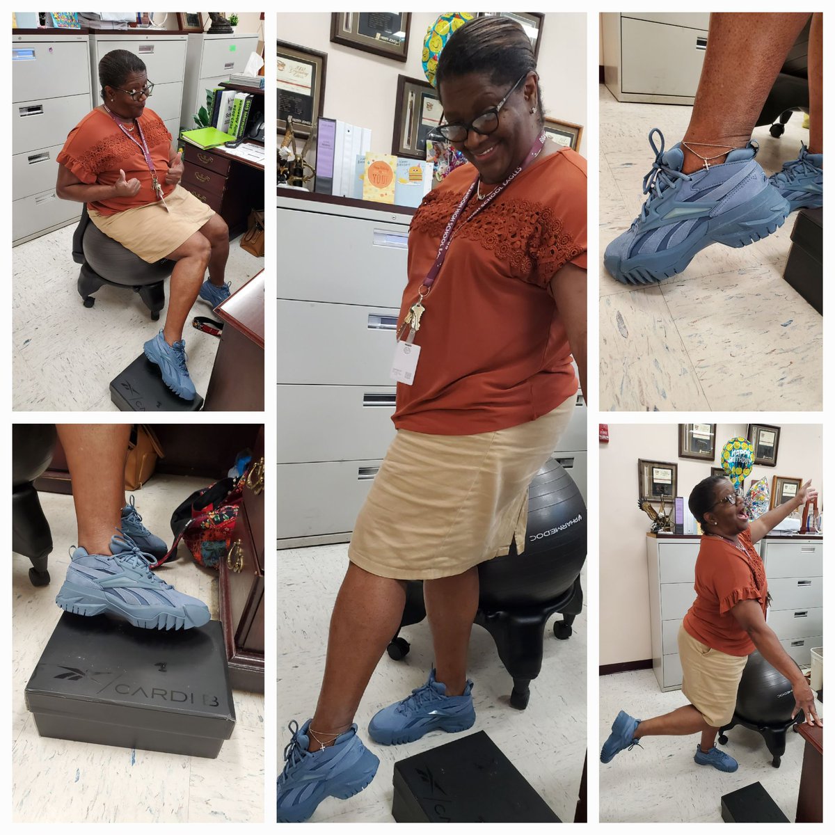 Sometimes you spill the tea... on your shoes! @Community_Sch @BrandonHSEagles are fortunate to have community partners who have donated shoes to the pantry! Our @iamcardib shoes are a hit and came in clutch!