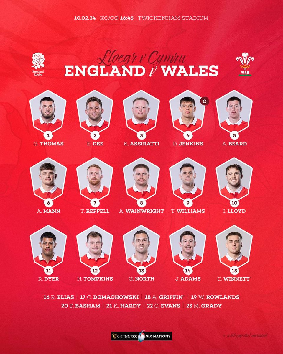 CompoRugby's tweet image. 🏴󠁧󠁢󠁥󠁮󠁧󠁿 @EnglandRugby - @WelshRugbyUnion 🏴󠁧󠁢󠁷󠁬󠁳󠁿

⏱️ Samedi, 17h45
📺 France 2
🏟️ Twickenham Stadium, Londres 

#GuinnessSixNations #ENGvWAL