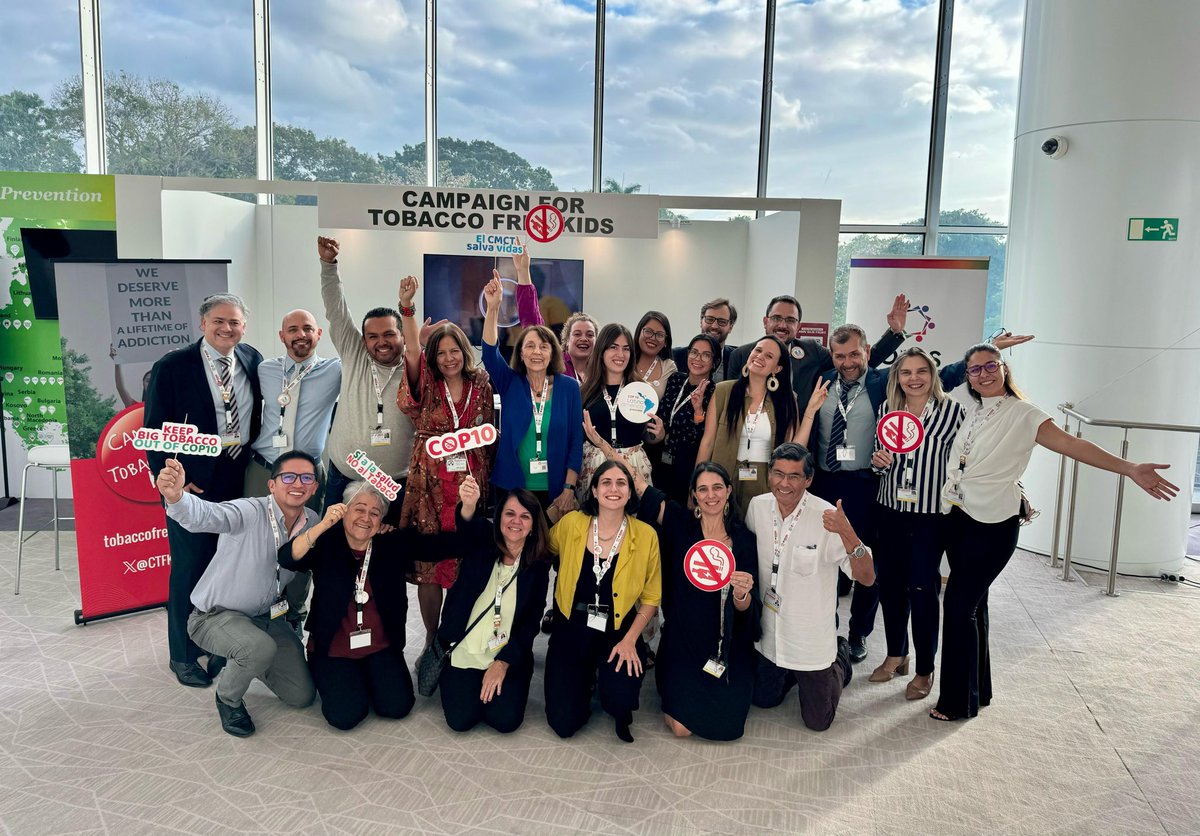 CTFKGlobal's tweet photo. Strength in numbers 💪

Latin American advocates showed up to Panama City ready to collaborate to advance #TobaccoControl regionally and worldwide. 

#COP10 @FCTCofficial https://t.co/9NjrjkTi3I