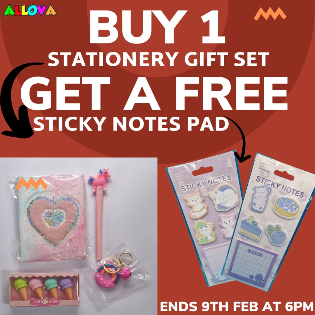 __allova's tweet photo. 🔥Buy a Stationery Gift Set from the Allova Shop, and Get A Free Sticky Notes Pad 🎊
📌This Offer is for a Limited Time Till 9 February at 6 PM So Shop Now Without Wasting Time⏳
🛒Order Now: https://t.co/TCRLzCo7XL 
#babygift #babygifts #uksnow #Thiago #FMQs  #LionKing #KEITA https://t.co/hwckwloscQ