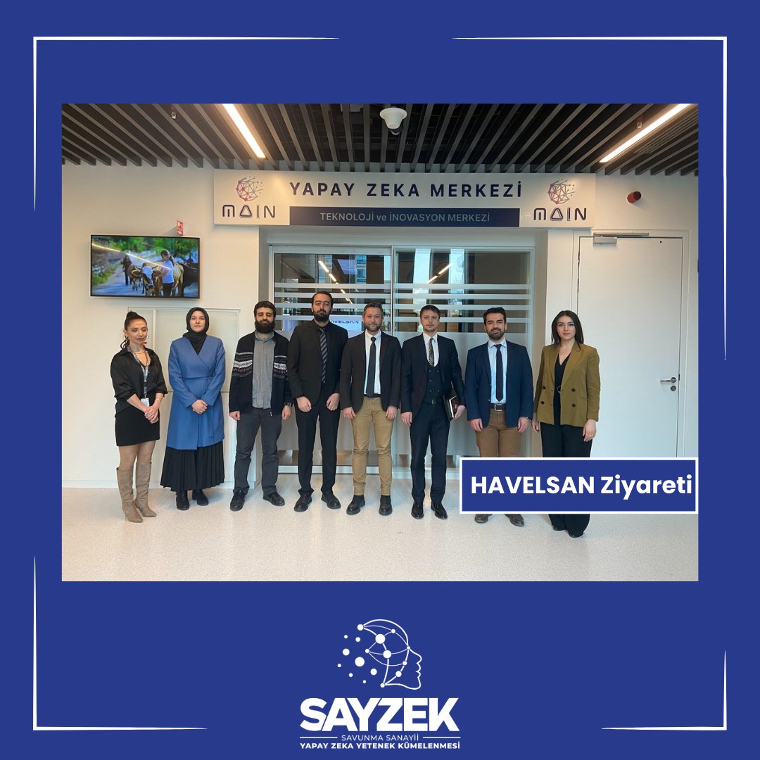 evrenplatform's tweet photo. Savunma Sanayii Yapay Zekâ Yetenek Kümelenmesi (SAYZEK) çalışmaları kapsamında, yapay zekâ çözümleri hakkında bilgi almak amacıyla HAVELSAN ziyaret edildi.
Haberin devamına aşağıdaki linkten ulaşabilirsiniz.
https://t.co/X9rI1dRFAS
#SAYZEK #MAIN #HAVELSAN #yapayzeka #AI https://t.co/BksLcpQ4bK