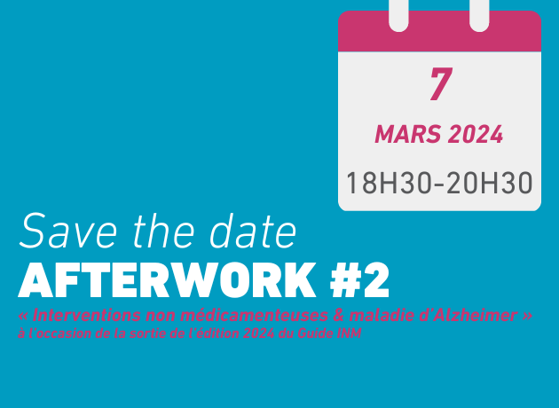FondationMedAlz's tweet photo. 🗓️[#SAVETHEDATE]
2024 commence et les #Afterworks de la Fondation redémarrent !

Vous étiez nombreux à nous le demander, le thème de ce nouvel Afterwork portera sur les interventions non médicamenteuses (#INM). https://t.co/XP0F5rmKz0