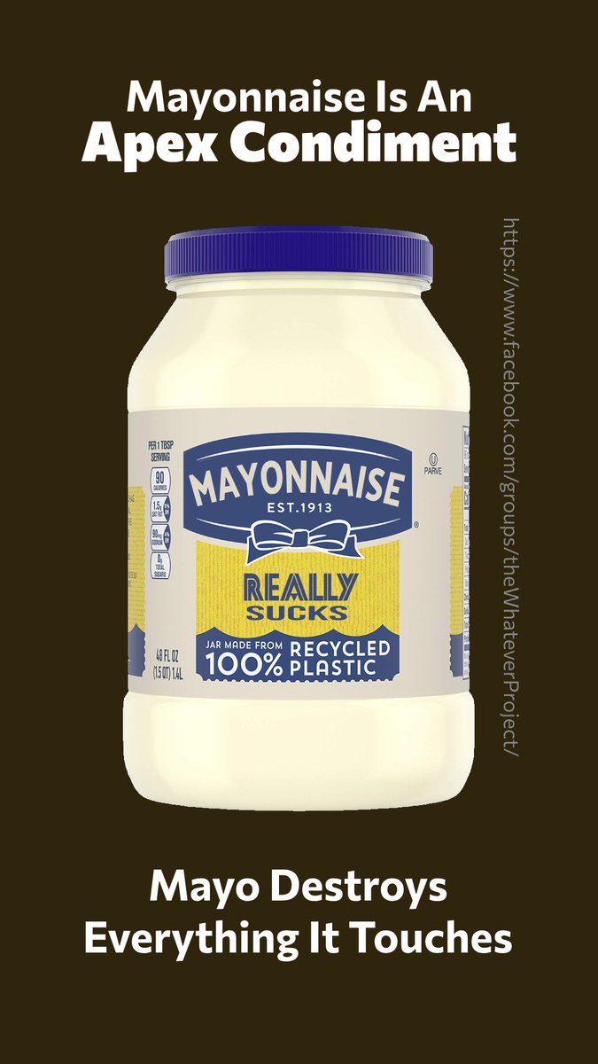 stevemiami's tweet photo. The #NOMAYO response to a mayo Super Bowl ad. #SuperBowlAds https://t.co/U8XqigafEO