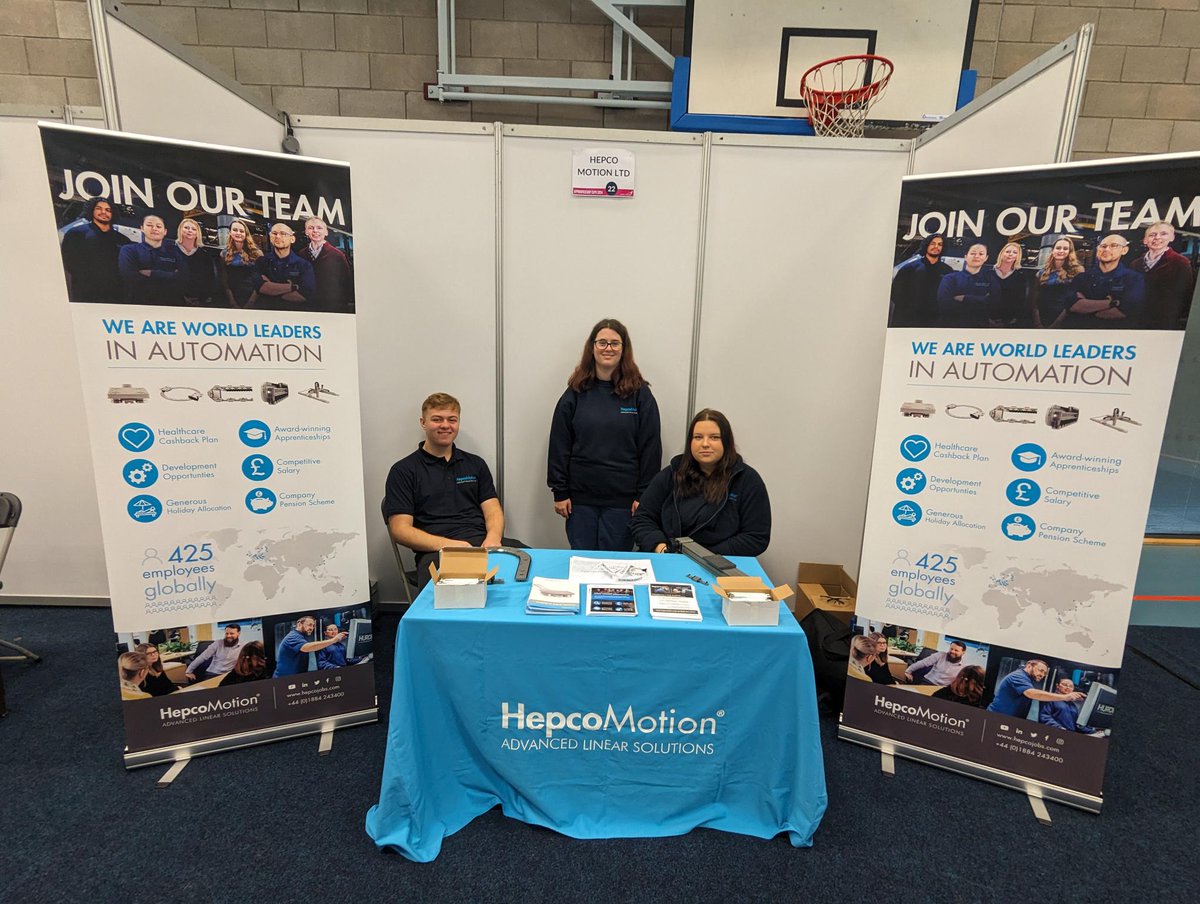 Our apprentices are having a great time talking all things apprenticeships with budding engineers at <a href="/ExeterCollege/">Exeter College</a>'s Apprenticeship Expo! 

<a href="/exeapprentices/">Exeter College Apprenticeships</a> #NAW2024 #SkillsForLife #apprenticeships #careers #HepcoMotion