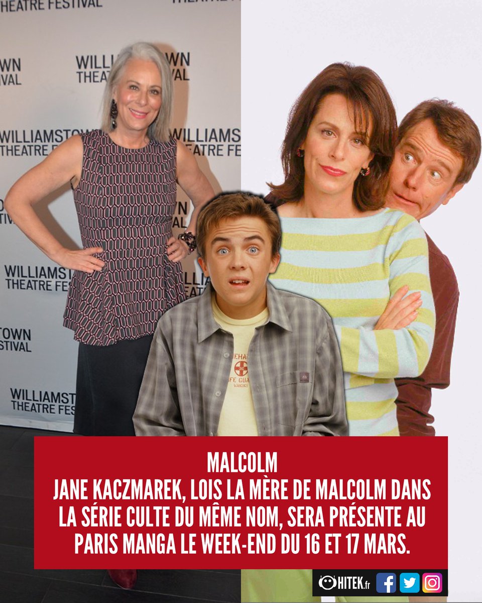 Hitekfr's tweet image. #JaneKaczmarek qui joue Lois, la mère de #Malcolm, sera présente au @ParisManga les 16 et 17 mars. #MalcolmInTheMiddle