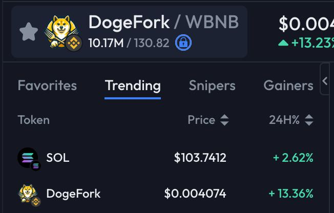 We are trending on Avedex as #2

ave.ai/token/0xc68bfa…

#DogeFork #Avedex #trend #BSCGemsAlert