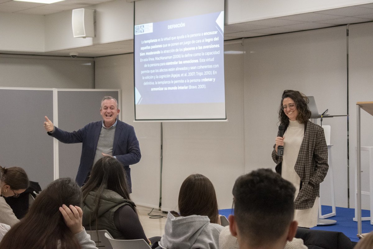 CEV_ufv's tweet photo. Continuamos con la tercera sesión del programa "La educación del carácter para tu vida profesional: una misión urgente para futuros maestros y psicólogos". En esta ocasión, Jorge López y Nicole Haddad realizaron un taller sobre la virtud de la templanza.

https://t.co/mKvYkCCO6V https://t.co/1N2keiKTXV