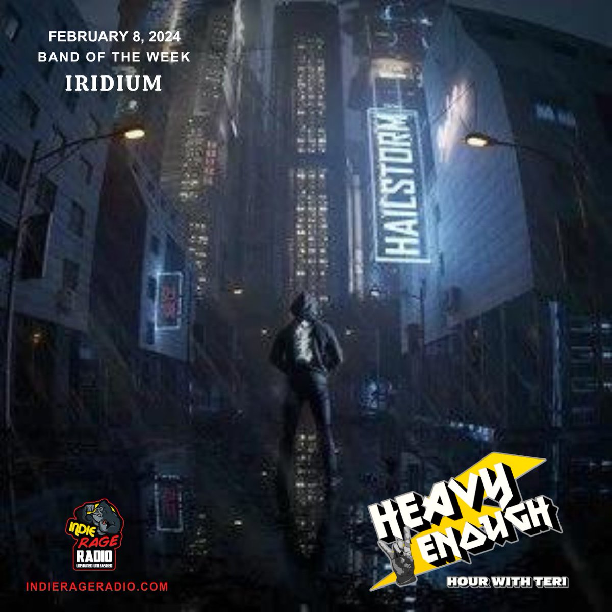 Listen to tonight's #HeavyEnough <a href="/IndieRageRadio/">Indie Rage Radio</a> 
Band Of The Week: <a href="/IridiumBandUK/">Iridium</a> 
We will hear from Danny as well as their latest song!!

Tune in at UK9pm, CET22hr, CST3pm and everywhere
indierageradio.com 

#NewMusicAlert #ListenHere #NowPlaying