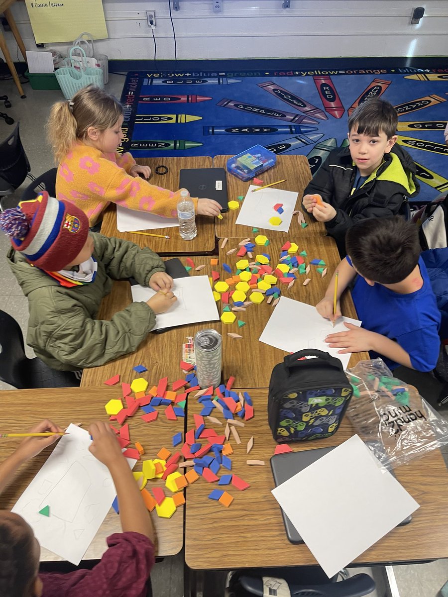 2.G.1. Recognize &amp; draw shapes having specified attributes, such as a given number of angles.

I can create a quadrilateral using different 2D shapes such as triangles, hexagons, or trapezoids. 

These students are AMAZING! 

<a href="/kmanley0628/">KRISTIE!!</a> <a href="/KenwoodElementa/">Kenwood Elementary</a> @jcpsK5math <a href="/JCPSKY/">JCPS</a>