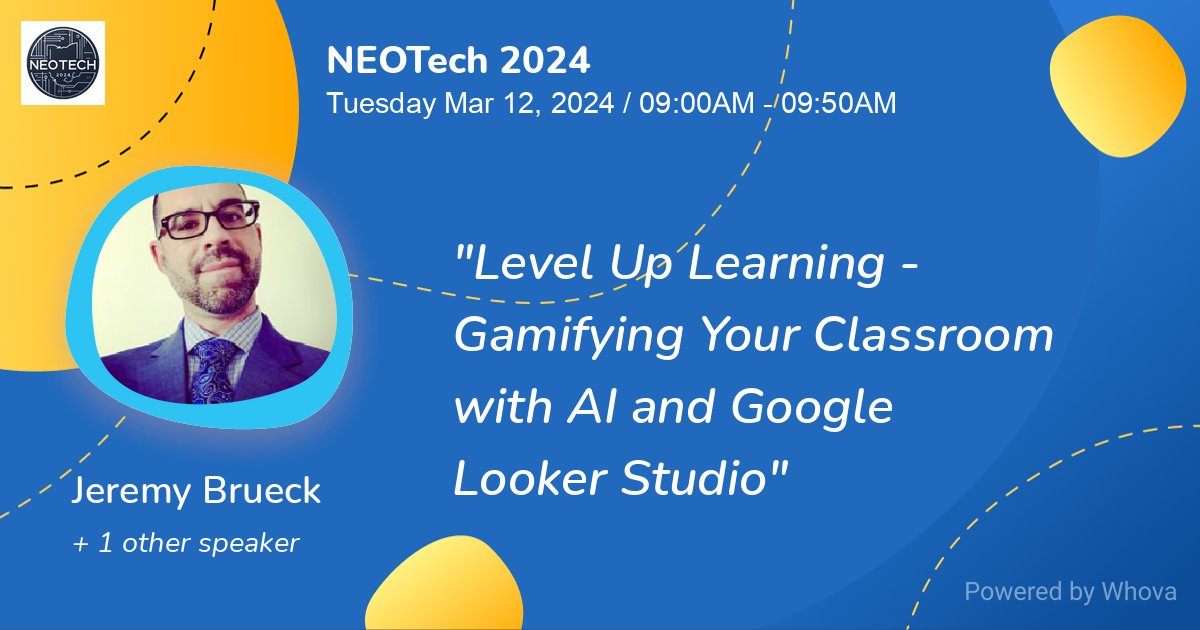 🎮 Want to make learning fun and engaging? Join Dr. Jennifer Hollinger and I at <a href="/NEOTechConf/">NEOTech 2026</a> for "Level Up Learning" – a session on gamifying your classroom. Unleash the power of technology to transform education and inspire your students like never before! #EdTech #AI