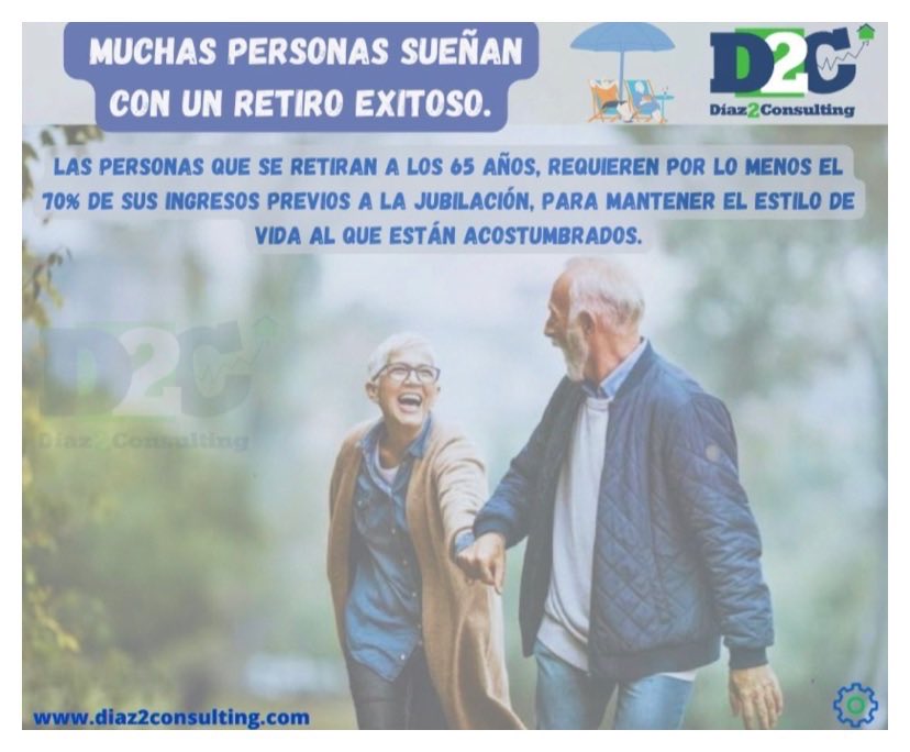 diaz2consulting's tweet photo. Conoce las estrategias y soluciones para tu RETIRO EXITOSO que diseñamos para ti, charlemos y juntos pensemos en tu "YO" del mañana
#D2CEnTuRetiro #ahorro #inversión #retiro #seguros #estrategias #soluciones #necesidades #prioridades #atumedida #futuro #impuestos https://t.co/3Sh1QmOOj4