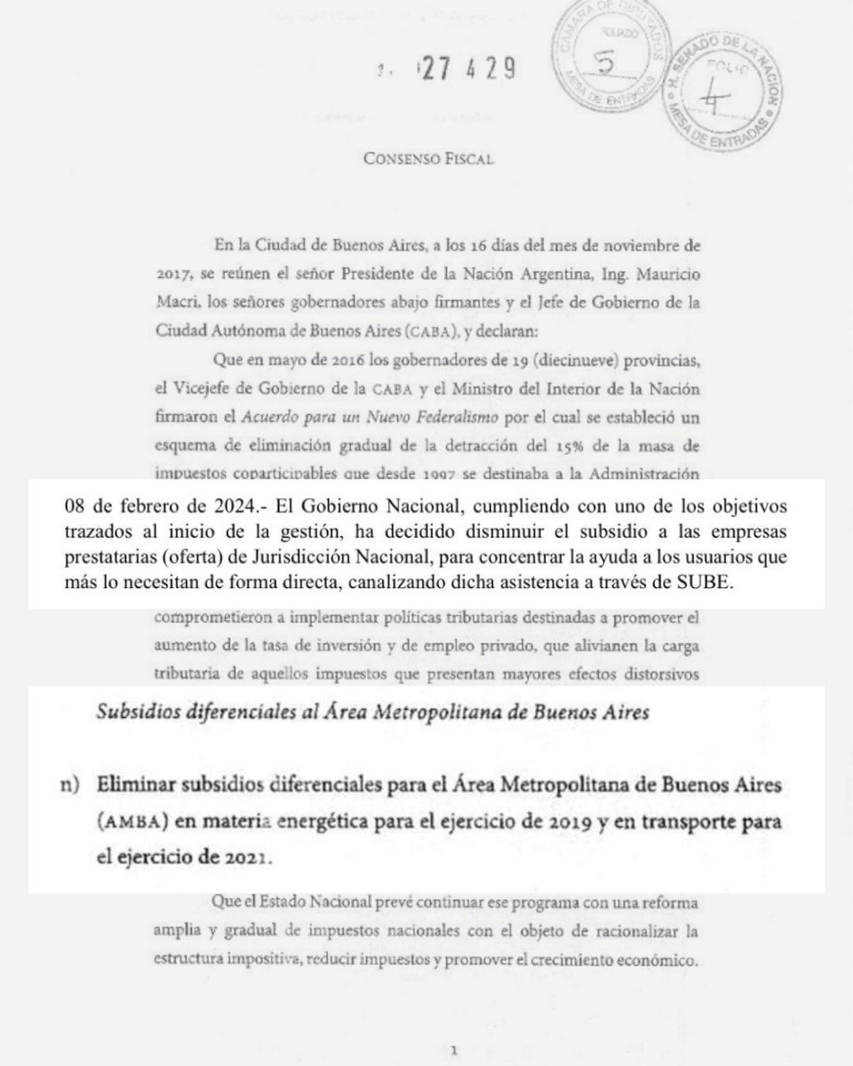 La eliminación de subsidios de transporte para el interior del país, sosteniendo los del AMBA, incumple el Pacto Fiscal de 2017. Se mantienen fuertes asimetrías entre el conurbano bonaerense y el resto del país. Bienvenido el orden fiscal, pero debe ser equitativo.