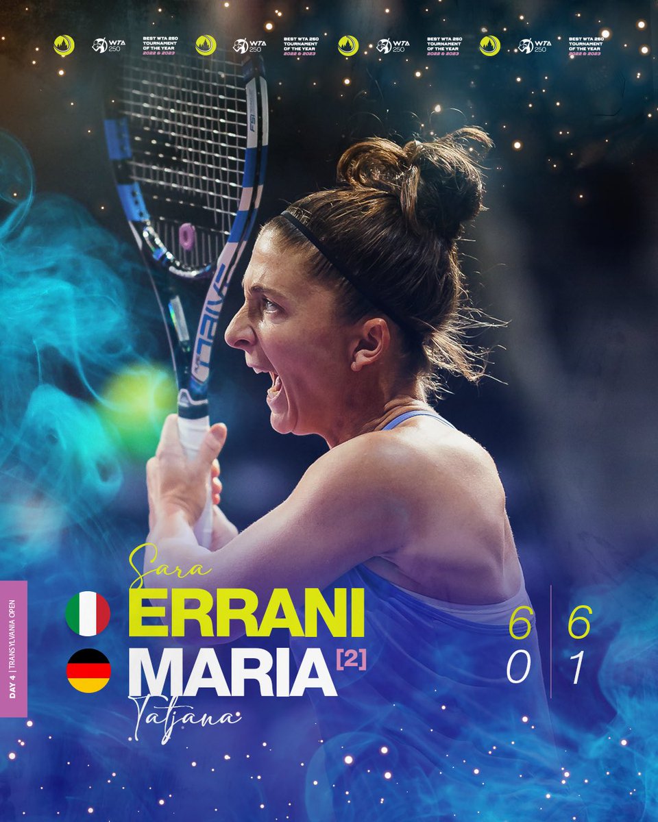 TransylvaniaOpn's tweet photo. Errani ball! 

Sara plays a perfect match in Cluj, losing just one game in her way to the quarterfinals. Errani is now 5-0 against Maria.

#TO2024 🧛🏻‍♀️🎾 https://t.co/VLndDh2eP6