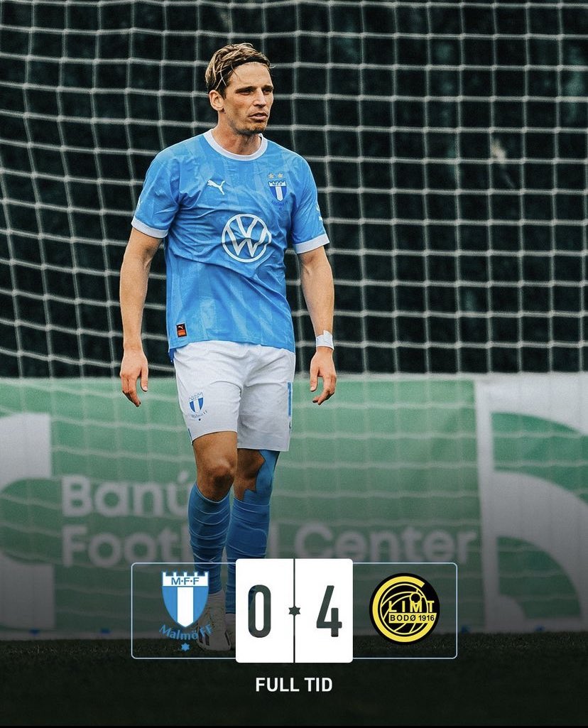 Malmö FF förlorade sin andra match. 

Motståndet var Bodö/Glimt och resultatet blev 4-0 till Bodö/Glimt🟡⚫️