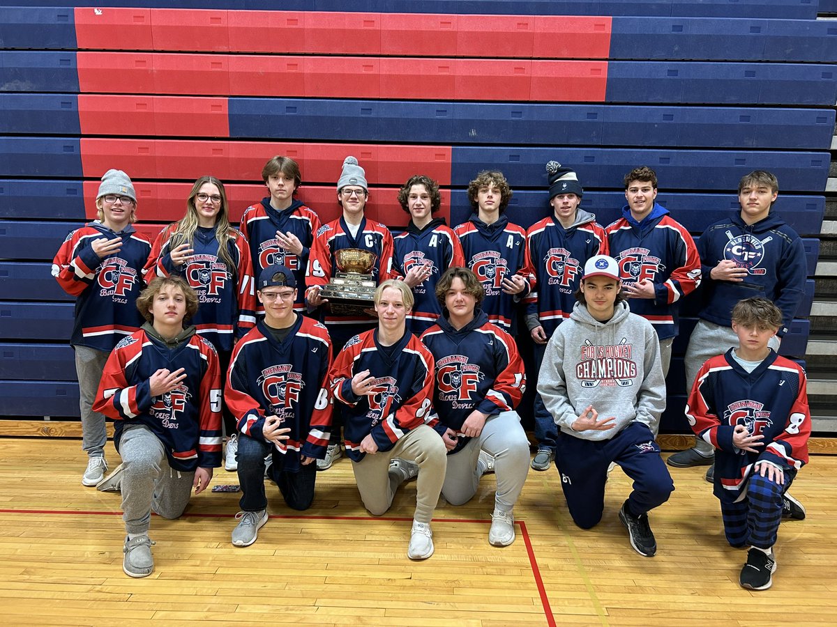 Chenango Forks wins the Broome County High School Hockey Championship for the 3rd straight year!
