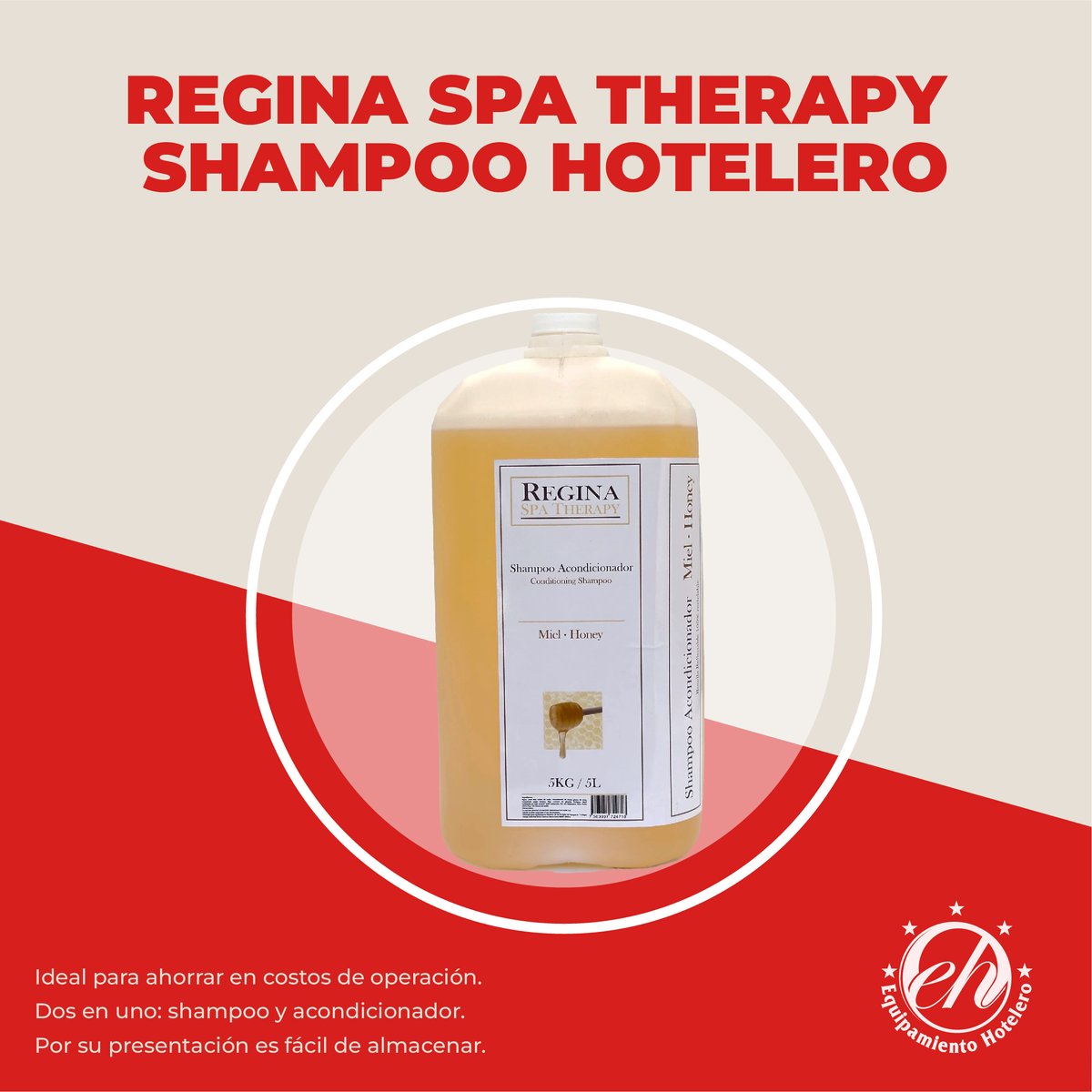 Enriquecido con esencias de miel de abeja, este shampoo ofrece una limpieza profunda y una fragancia relajante. #CuidadoDelCabello 
¡Descubre más sobre este producto en nuestro sitio web! 

shopequipamientohotelero.com/products/regin…