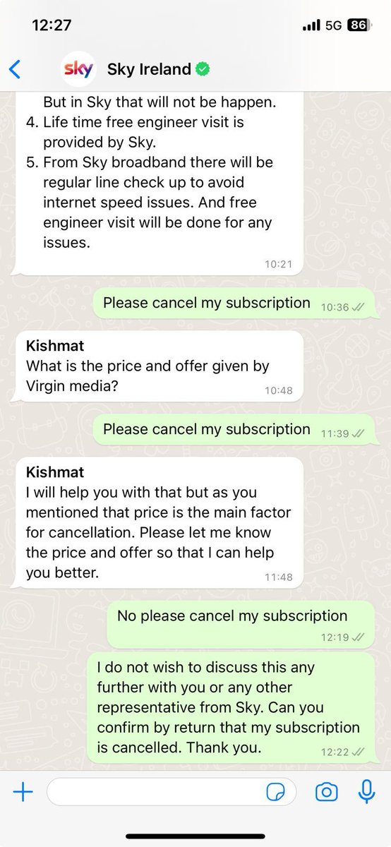 DollRoberts's tweet photo. @SkyIreland why is it so difficult to cancel a subscription. 2 days trying to cancel. Just an idea of what the last 2 days have been like...... https://t.co/mUqvSJMSZc
