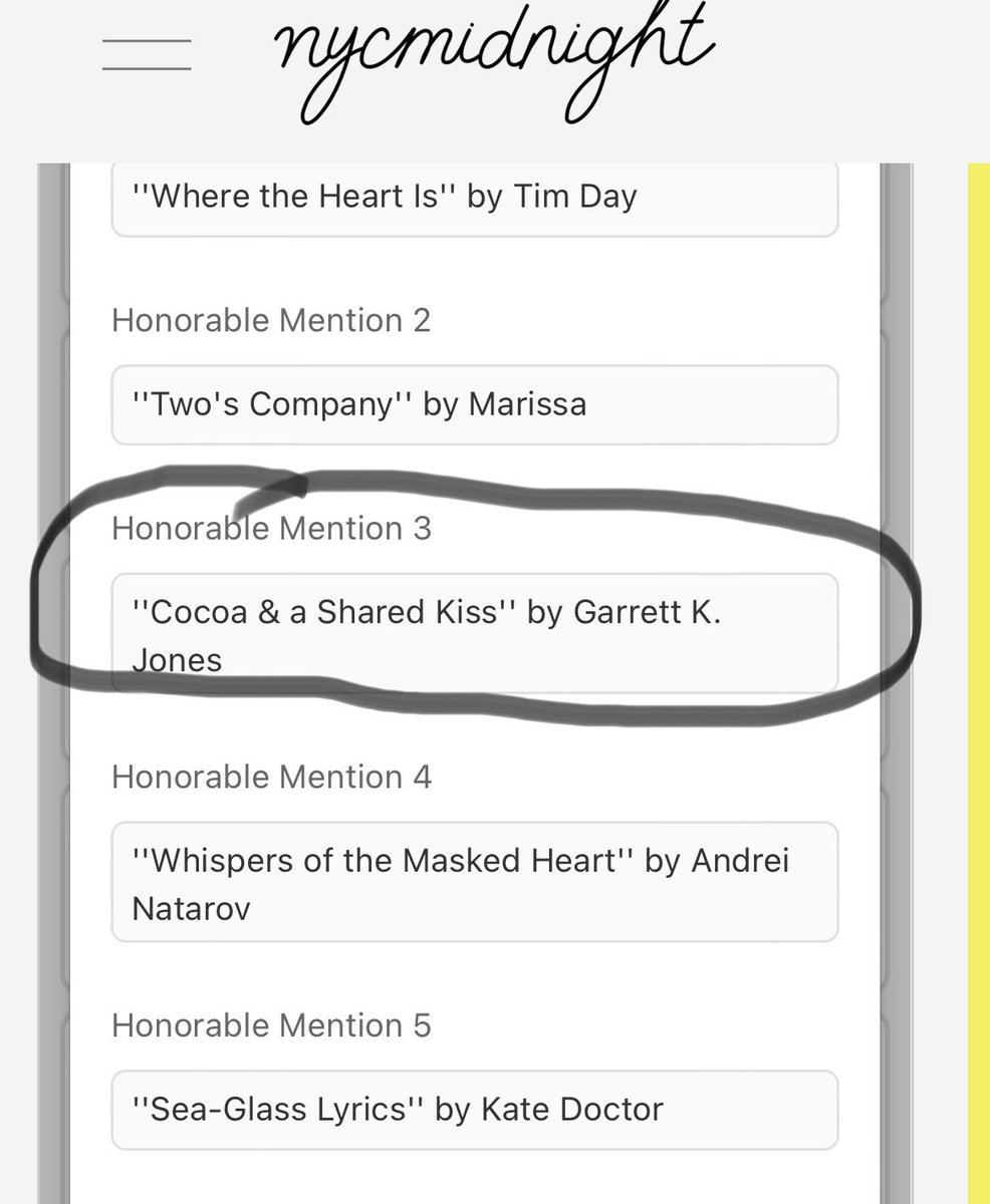 Garrett K. Jones, Author | GKJ Publishing (@gkj_publishing) on Twitter photo Got my results from the <a href="/nycmidnight/">NYC Midnight</a> 250-word microfiction challenge. Not bad for my first time writing romance. Got my results from the <a href="/nycmidnight/">NYC Midnight</a> 250-word microfiction challenge. Not bad for my first time writing romance.