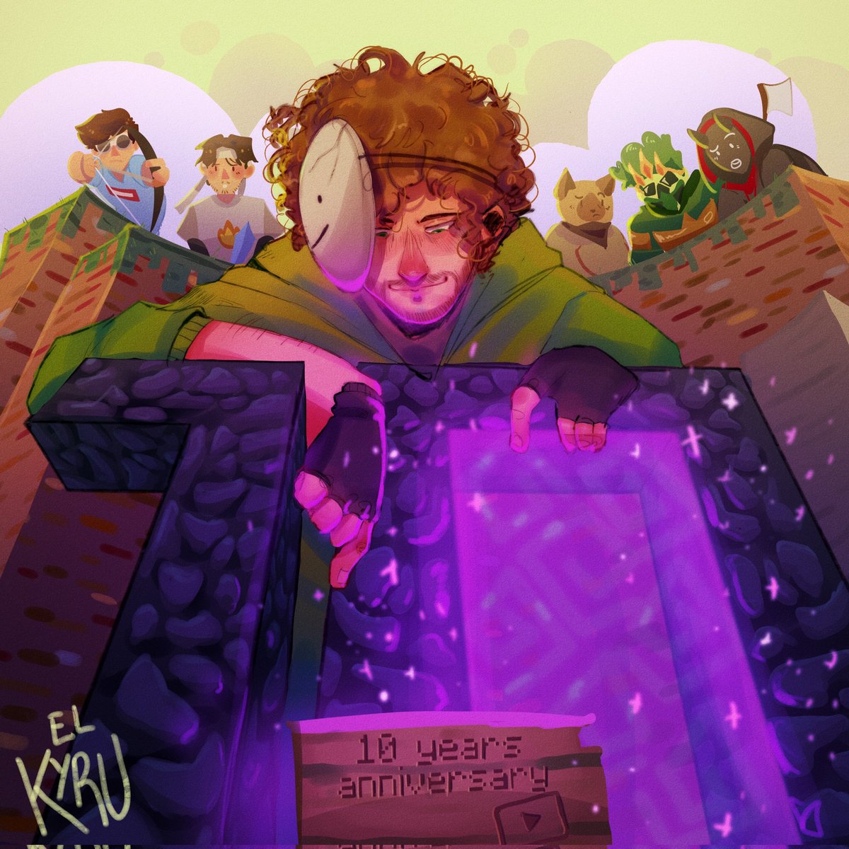 yeah happy 10 years Minecraft YouTuber Dream aka green dude #dreamfanart