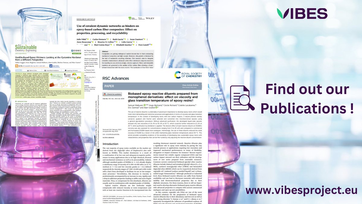 📄Don’t miss out on our partners’ publication titled “Biobased epoxy reactive diluents prepared from monophenol derivatives”! 🔎Uncover their effects on viscosity and glass transition temperature, revolutionizing greener, high-performance materials! 🔗t.ly/EJra3