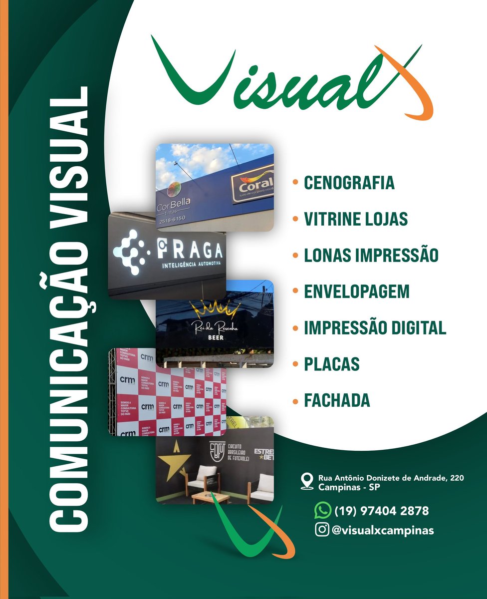indgfc's tweet photo. A Visual X é uma empresa de Comunicação Visual especializada em potencializar sua marca. Fachadas, lonas, envelopagens, vitrines, etc.
🎨
Faça um orçamento!
(19) 97404 2878
#comunicacaovisual #campinas https://t.co/L91oJSSExv