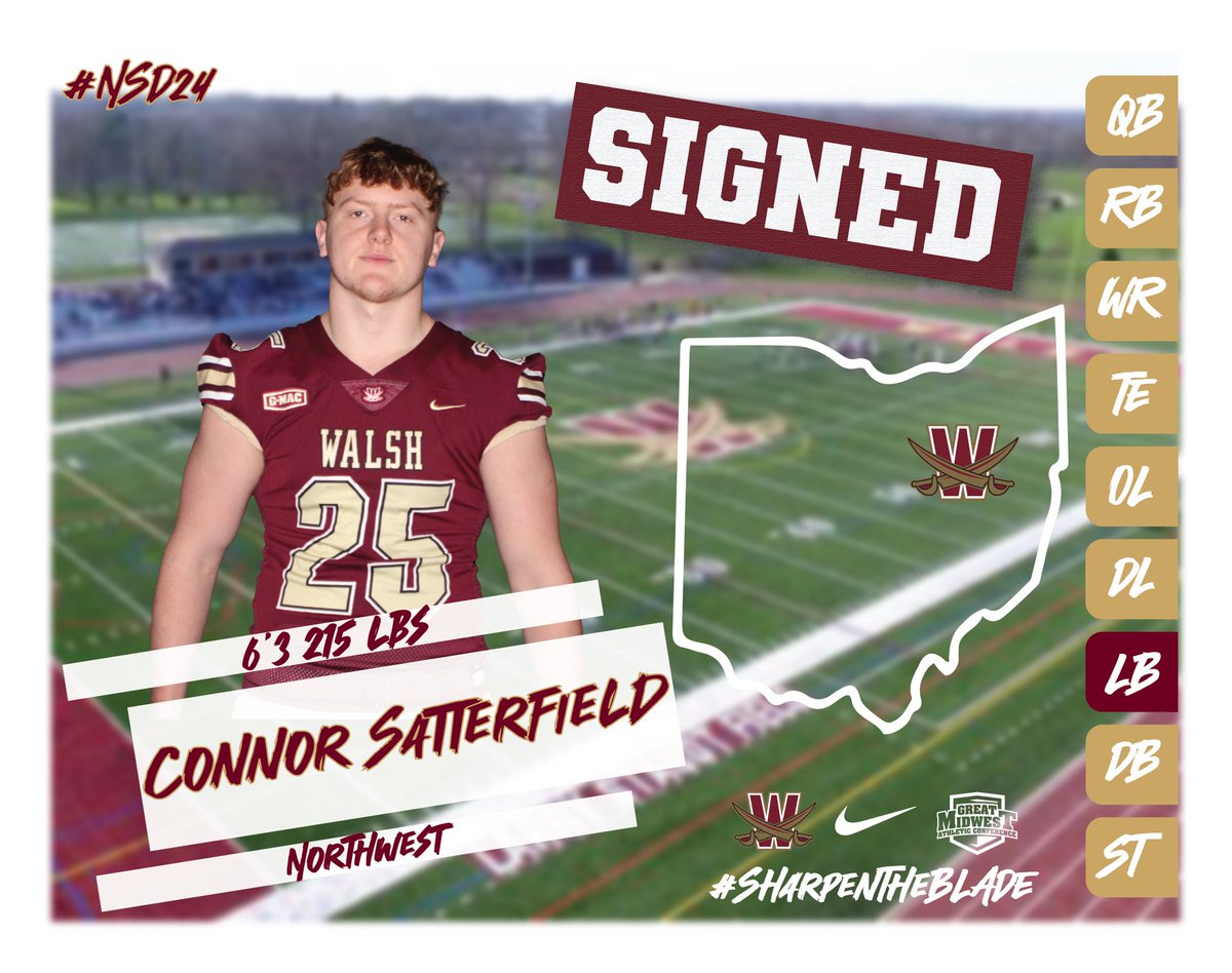 WalshUFootball's tweet photo. ⚔️⚔️⚔️⚔️⚔️

📱@ConnorSat
🏈 LB
📍 Canal Fulton, Ohio

#SharpenTheBLADE⚔️ https://t.co/EyvZ0Ru9g2