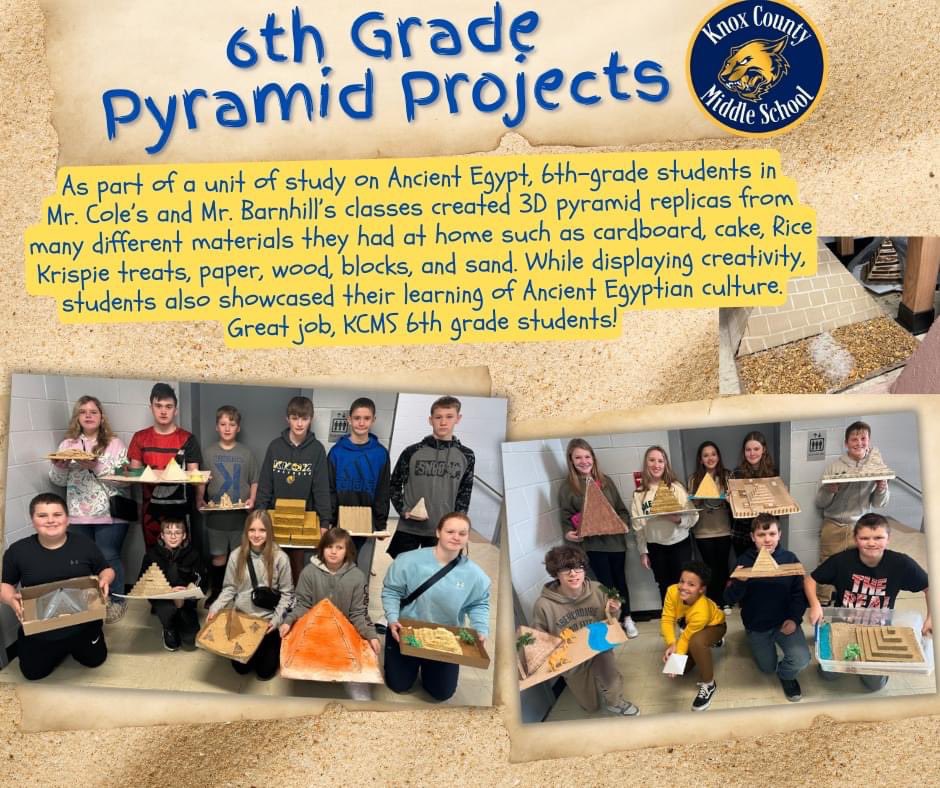 A great culminating activity for our 6th grade students after their ancient Egypt unit! @KyCharge @KEDCGrants #positivityproject2024