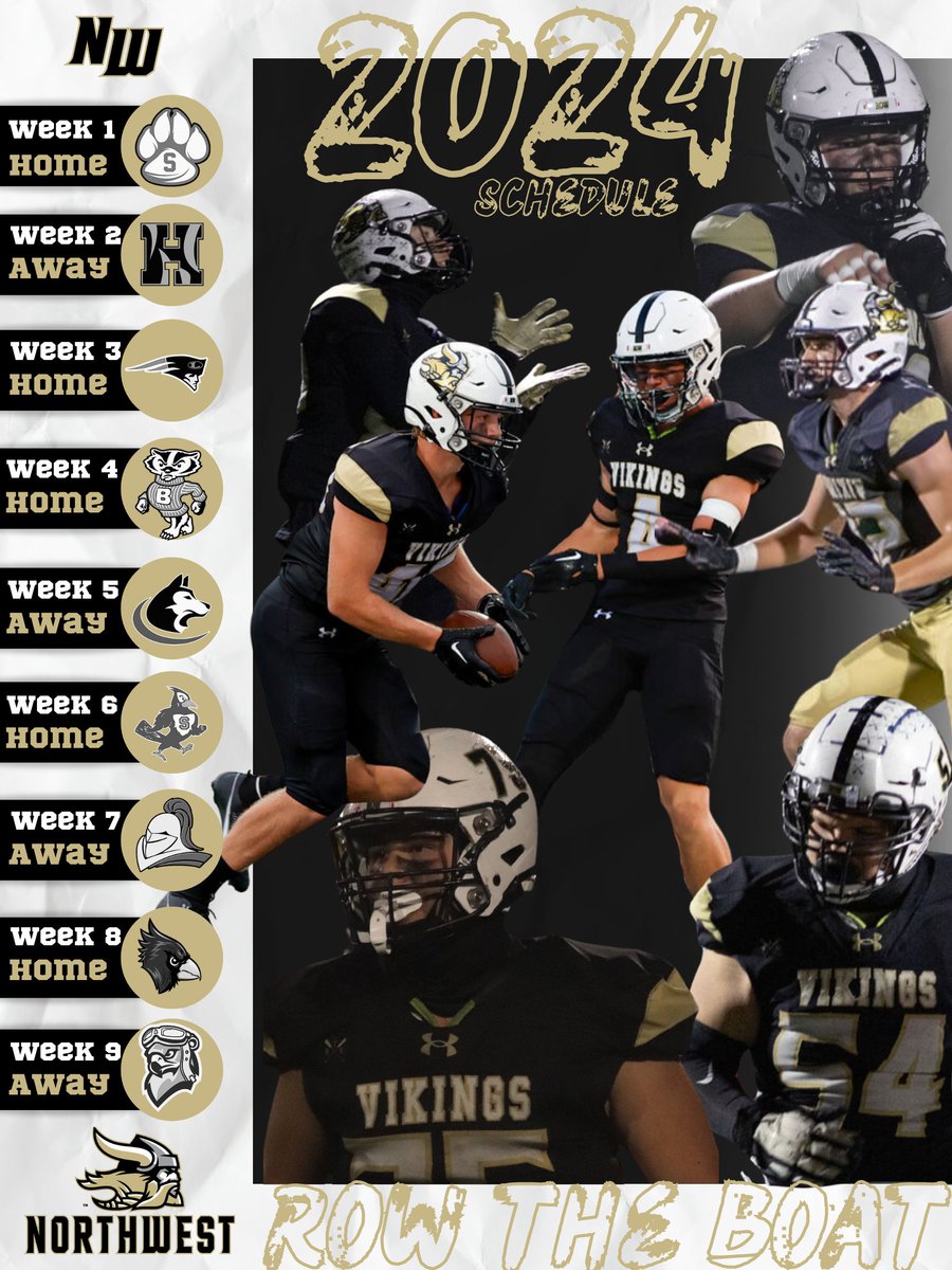 Game day isn't so far away.... A look ahead at the Vikings 2024 schedule! #RTB