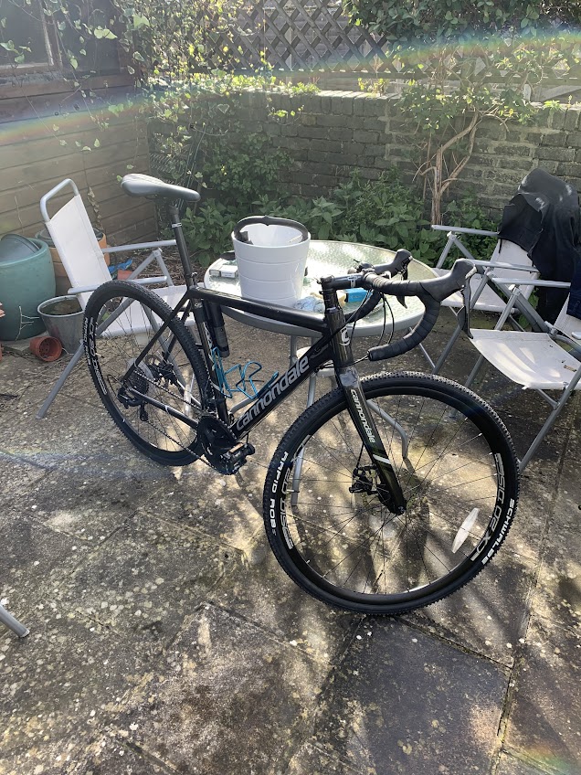 NickMacDonald's tweet photo. @StolenRide Stolen my beautiful Grey Cannondale CAAD X 58cm - 7th/8th Feb night on the canal tow path by Birkdale House E14 7QB. Blue bottle holders, Quadlock mount. Directly under CCTV cameras - totally gutted. If anyone sees anything out there I'd really appreciate a msg. 🙏 https://t.co/JKmqRVE0dV