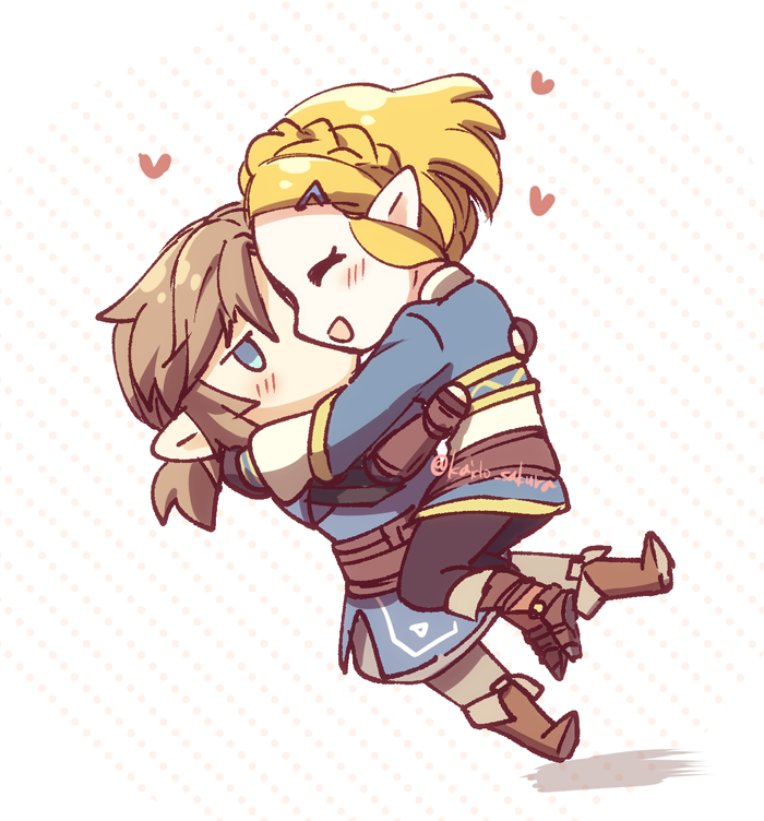 リンク(ゼルダの伝説) ,ゼルダ姫 「リンゼル落書き 」|海棠深月のイラスト